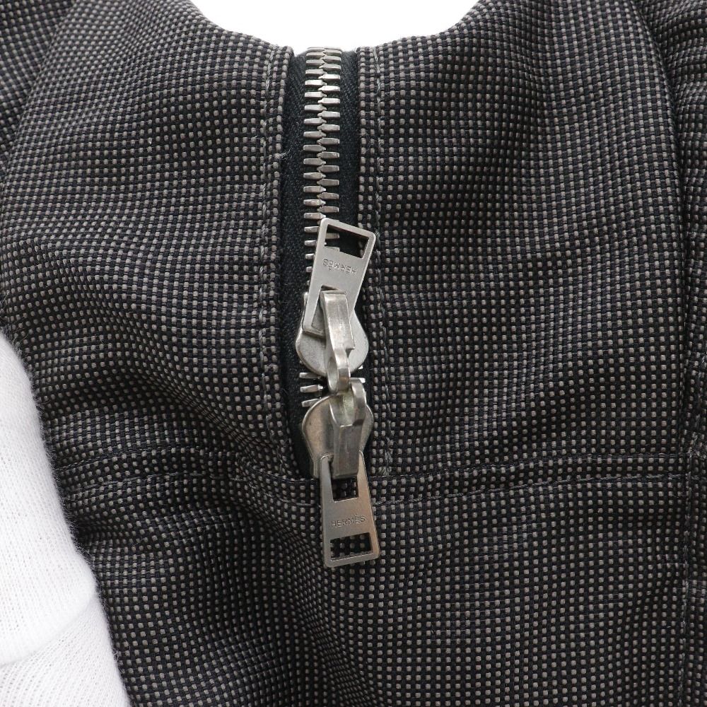 Hermes Her Line GM Nylon Canvas Gray Tote — view 9