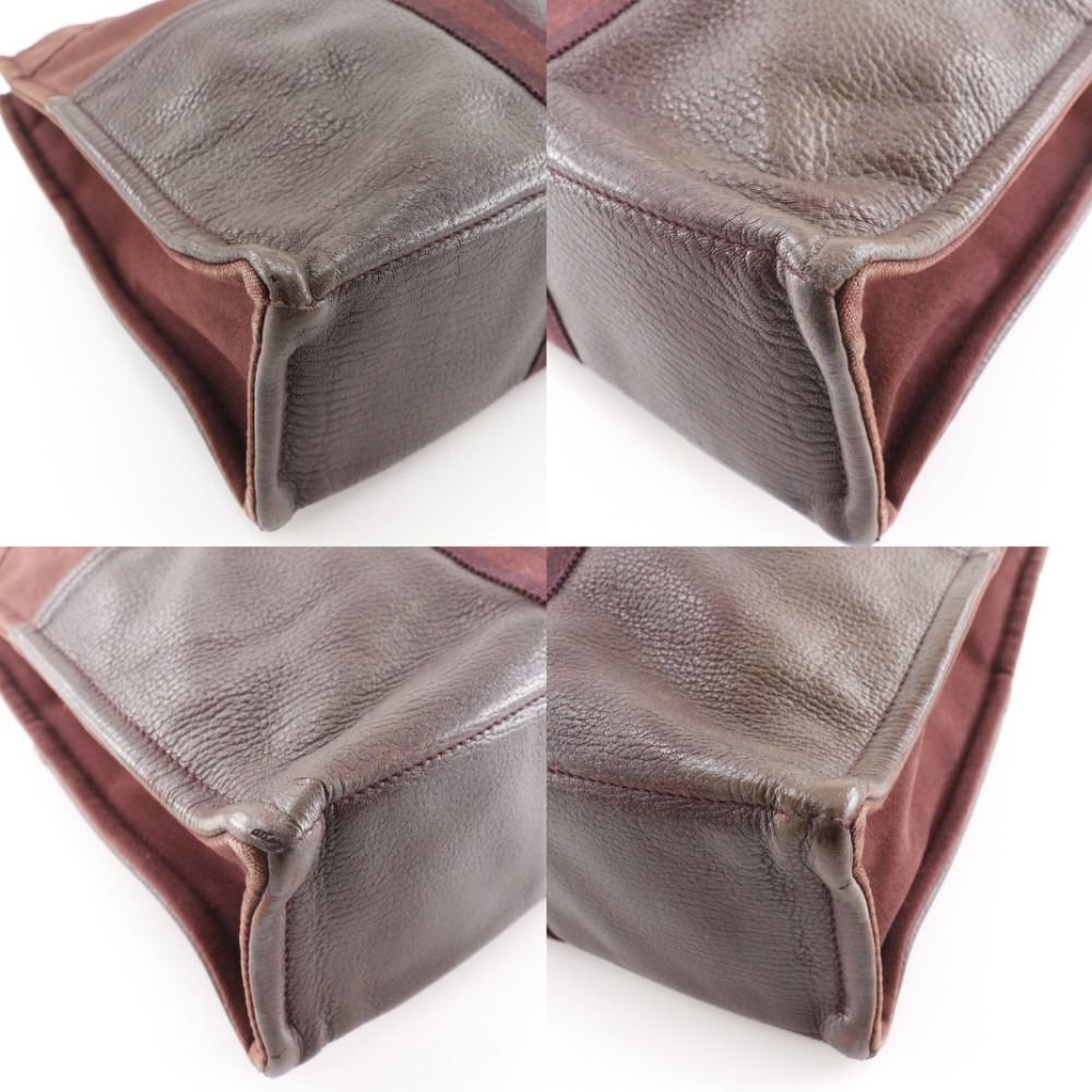 Hermes Sac Fourre Tout MM Half Leather Cotton Brown — view 4