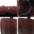 Hermes Sac Fourre Tout MM Half Leather Cotton Brown — view 9