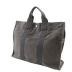 Hermes Her Line MM Tote Nylon Canvas Gray Handbag — view 2