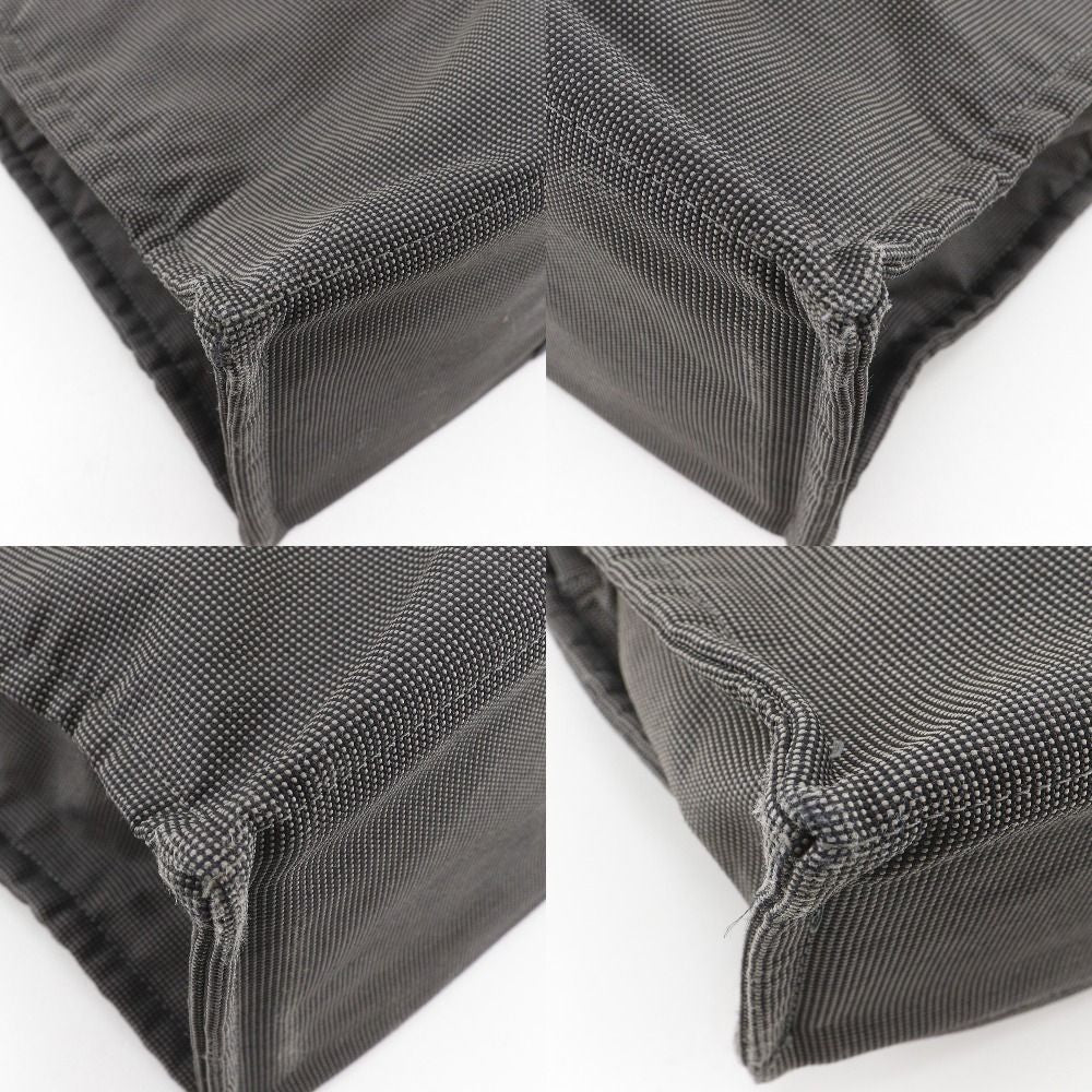 Hermes Her Line MM Tote Nylon Canvas Gray Handbag — view 4