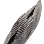 Hermes Her Line MM Tote Nylon Canvas Gray Handbag — view 5