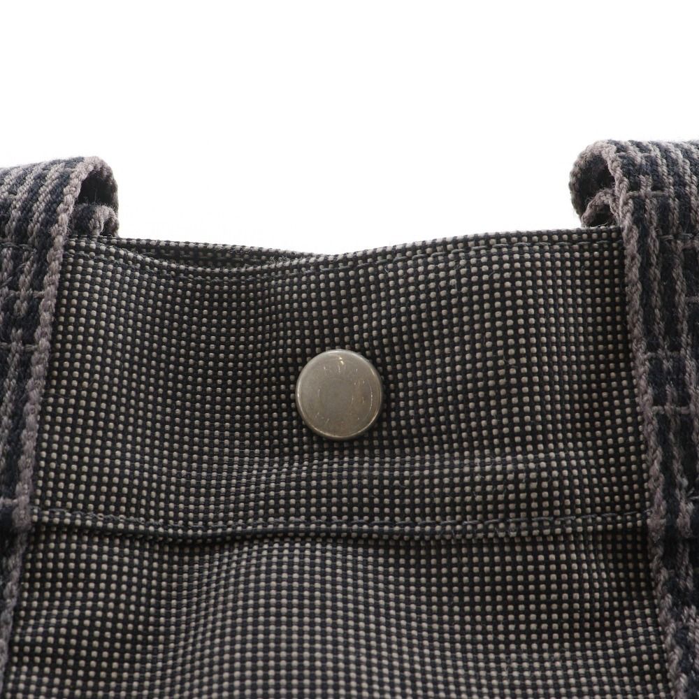 Hermes Her Line MM Tote Nylon Canvas Gray Handbag — view 9