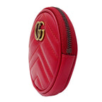 Gucci Wallet Coin Case Leather GG Marmont Red Zip Around — view 4