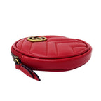 Gucci Wallet Coin Case Leather GG Marmont Red Zip Around — view 3