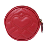 Gucci Wallet Coin Case Leather GG Marmont Red Zip Around — view 2