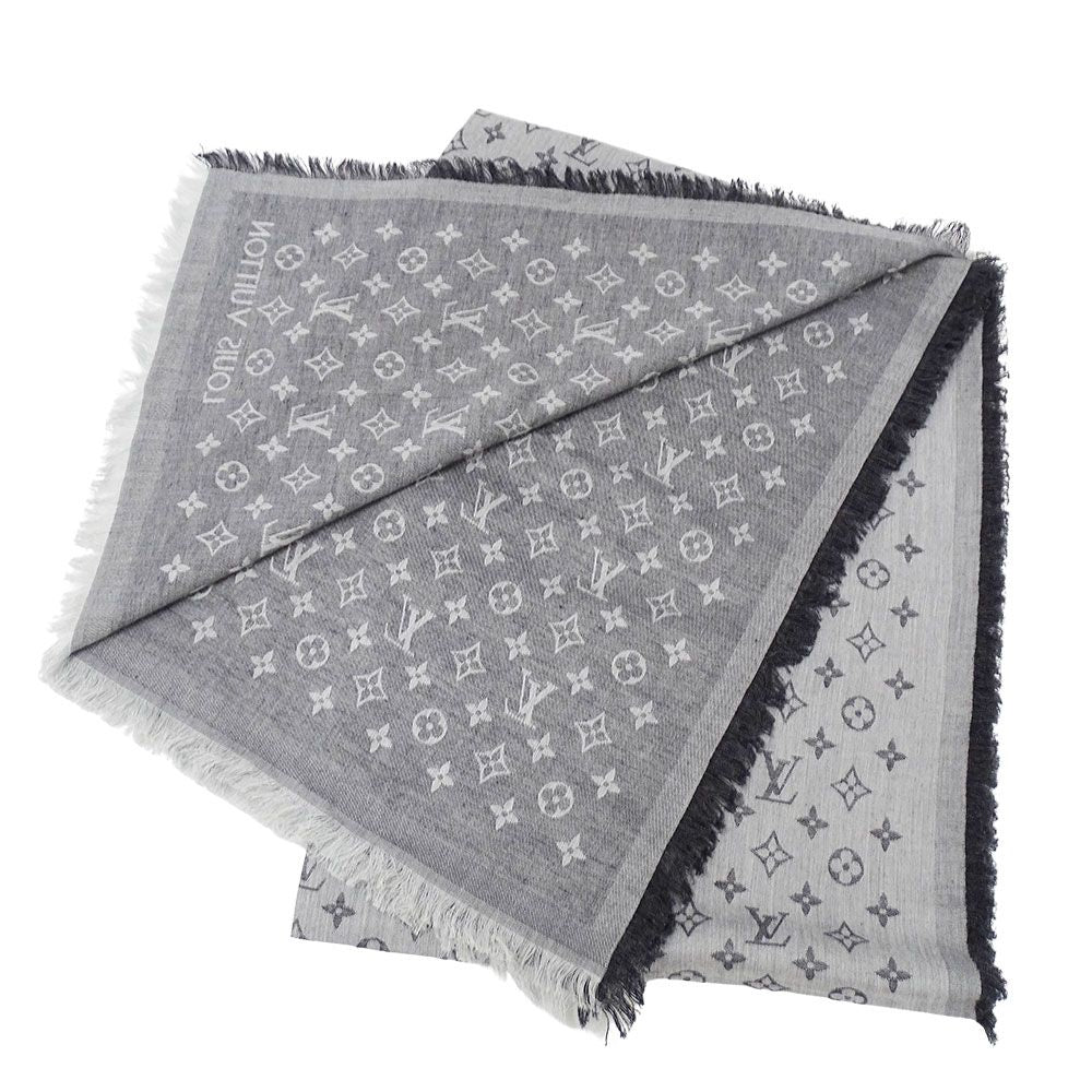 Louis Vuitton Shawl Cotton Monogram Essential Gray — view 2