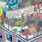 Hermes Scarf Silk Large Carre 140 Animapolis Pink — view 9
