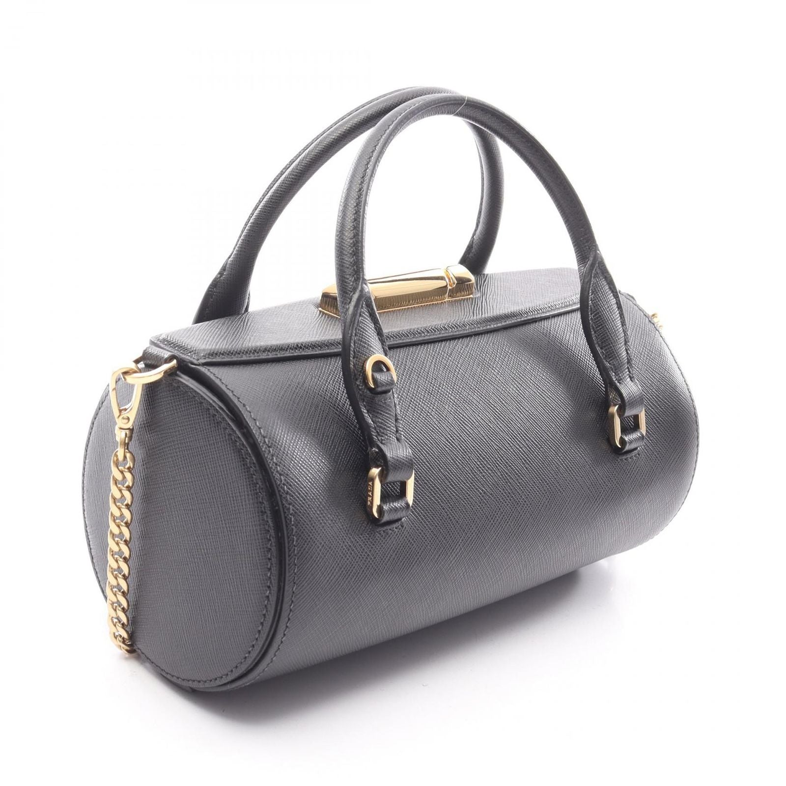 Prada Handbag Black Sapphire Leather 2-Way Chain — view 2