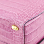 Celine Shape Pressed Leather Pink Handbag — view 7