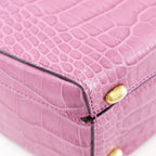 Celine Shape Pressed Leather Pink Handbag — view 4