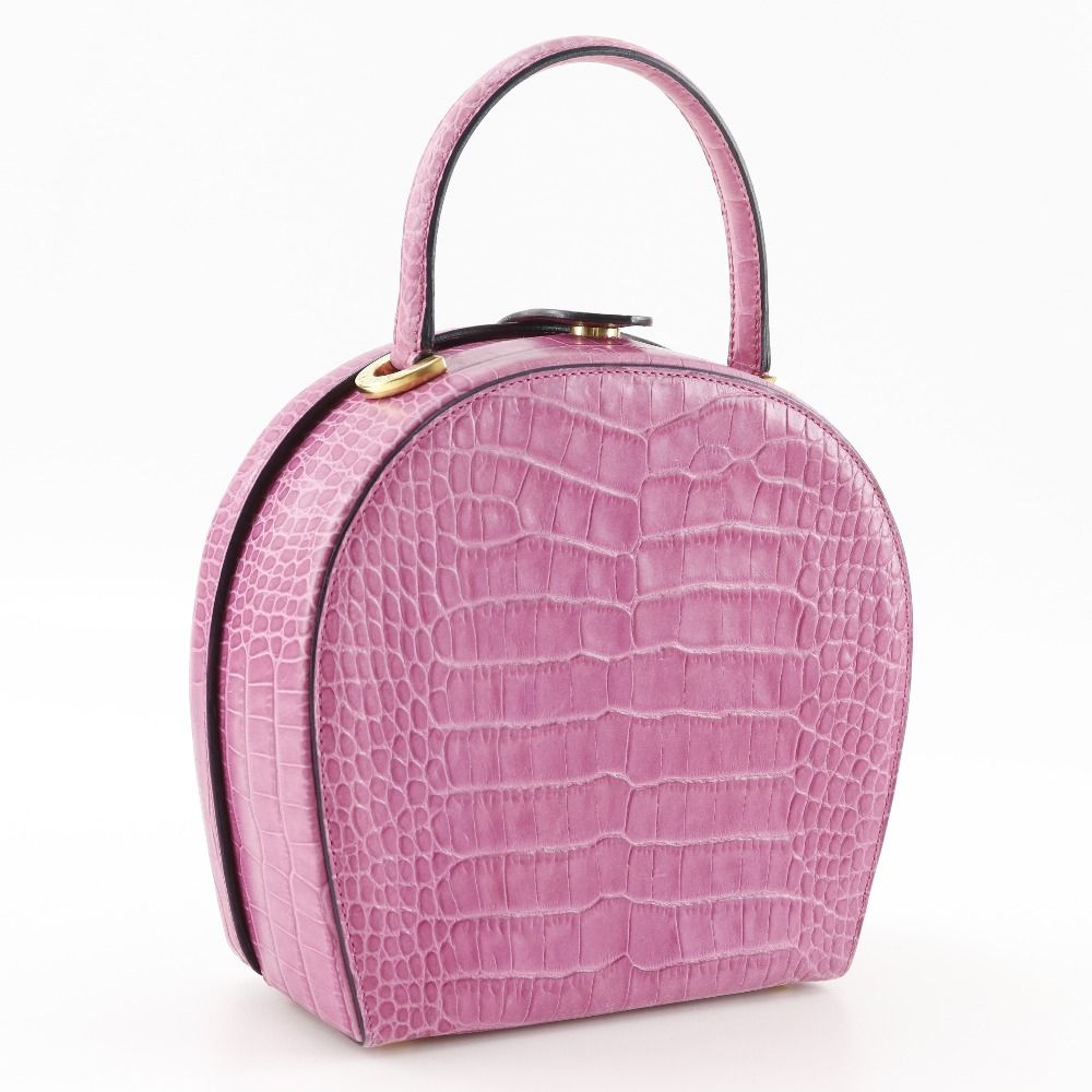 Celine Shape Pressed Leather Pink Handbag — view 3
