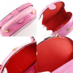 Celine Shape Pressed Leather Pink Handbag — view 8