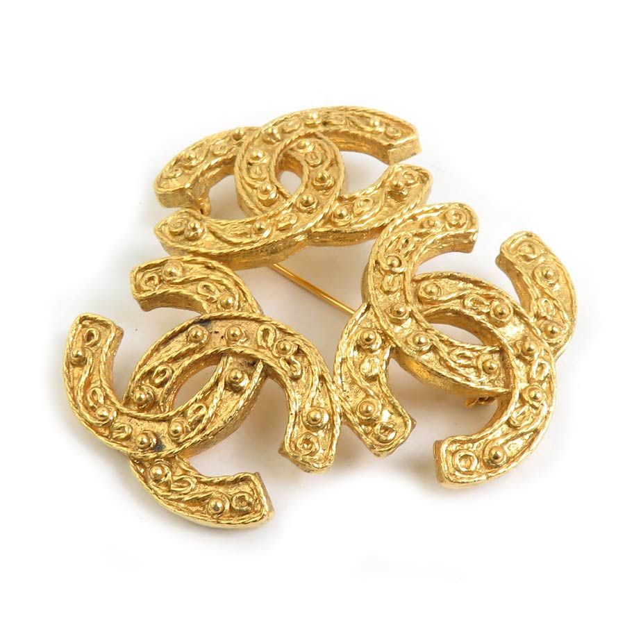 Chanel Brooch Triple CC Logo — view 2