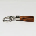 Hermes Twilly Ring Cell Pom Pom Pon Brown Silver Leather Scarf