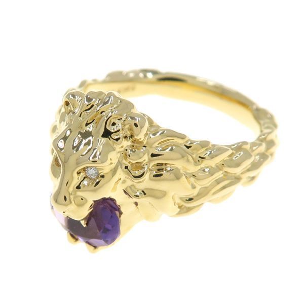 Gucci Lion Head Ring Amethyst — view 2