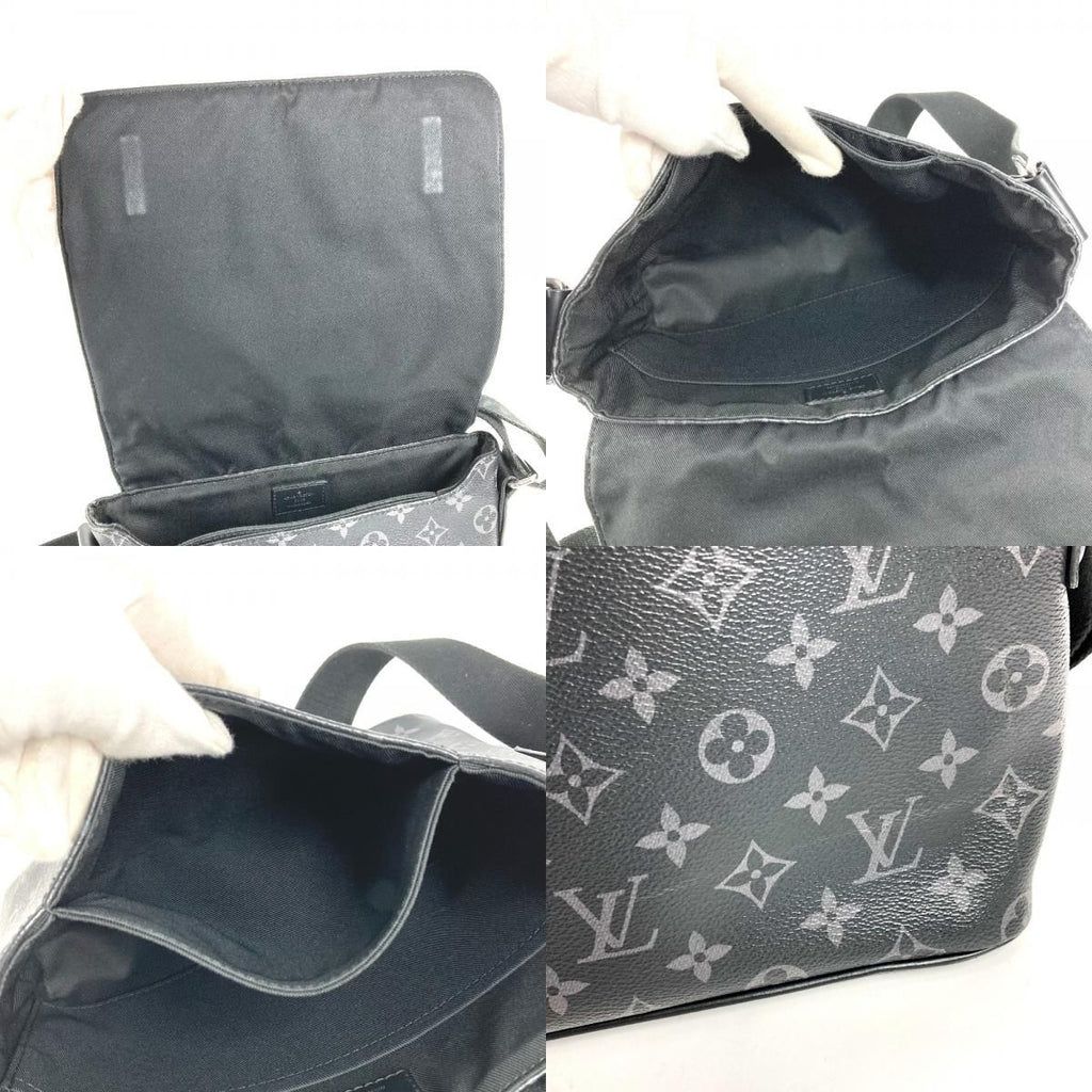 Louis Vuitton Shoulder Bag District PM NM Monogram Eclipse Canvas Black — view 8