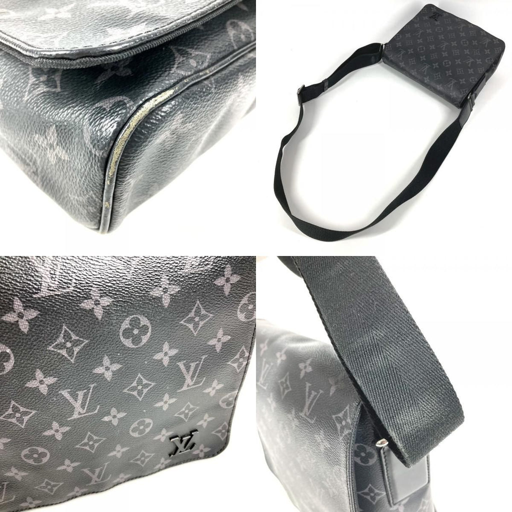 Louis Vuitton Shoulder Bag District PM NM Monogram Eclipse Canvas Black — view 7