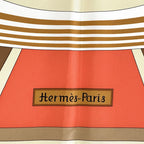 Hermes Scarf Carre 90 les Jeux D'hermes Game Silk Orange Multicolor — view 3