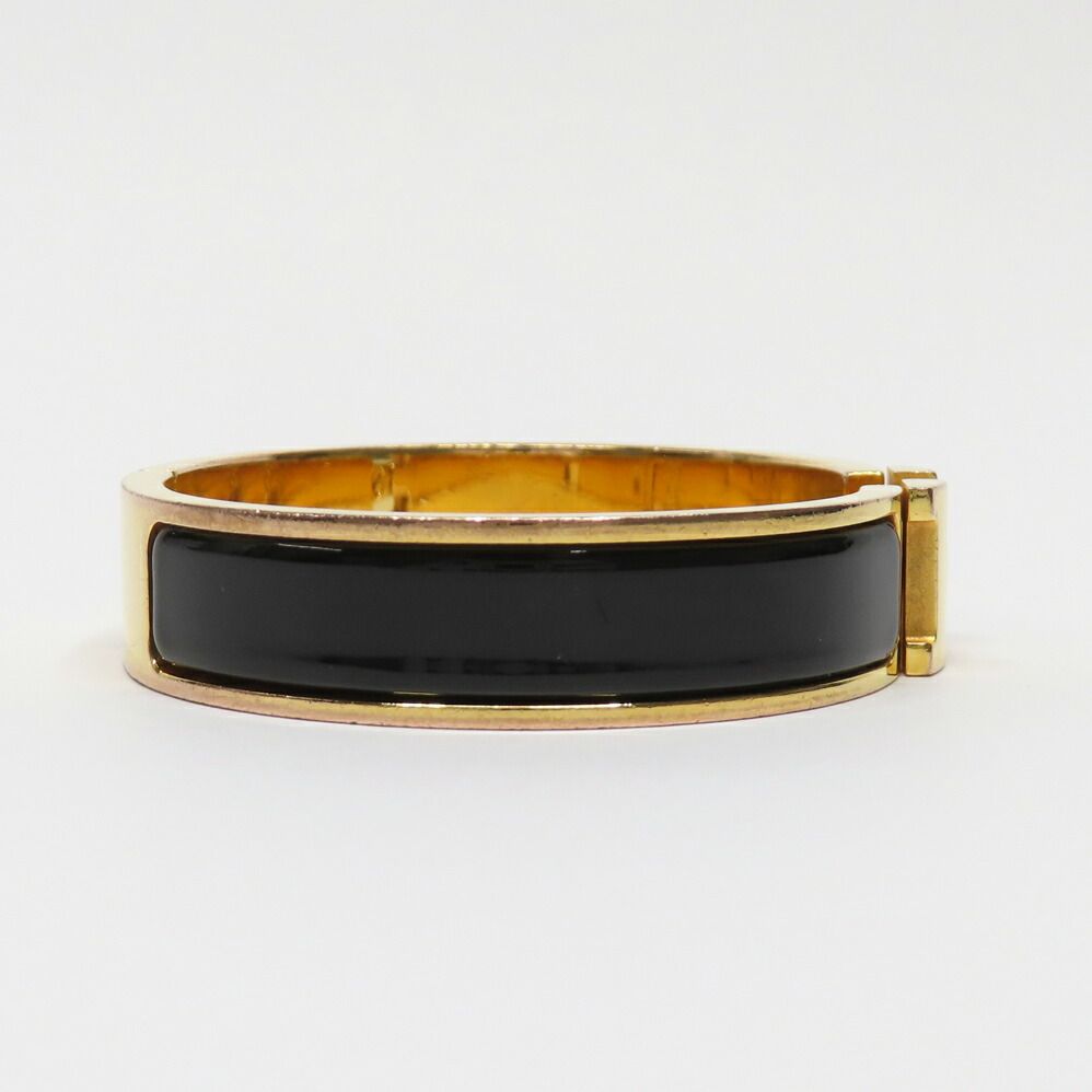 Hermes Clic Clac PM Black H Metal Bracelet — view 4