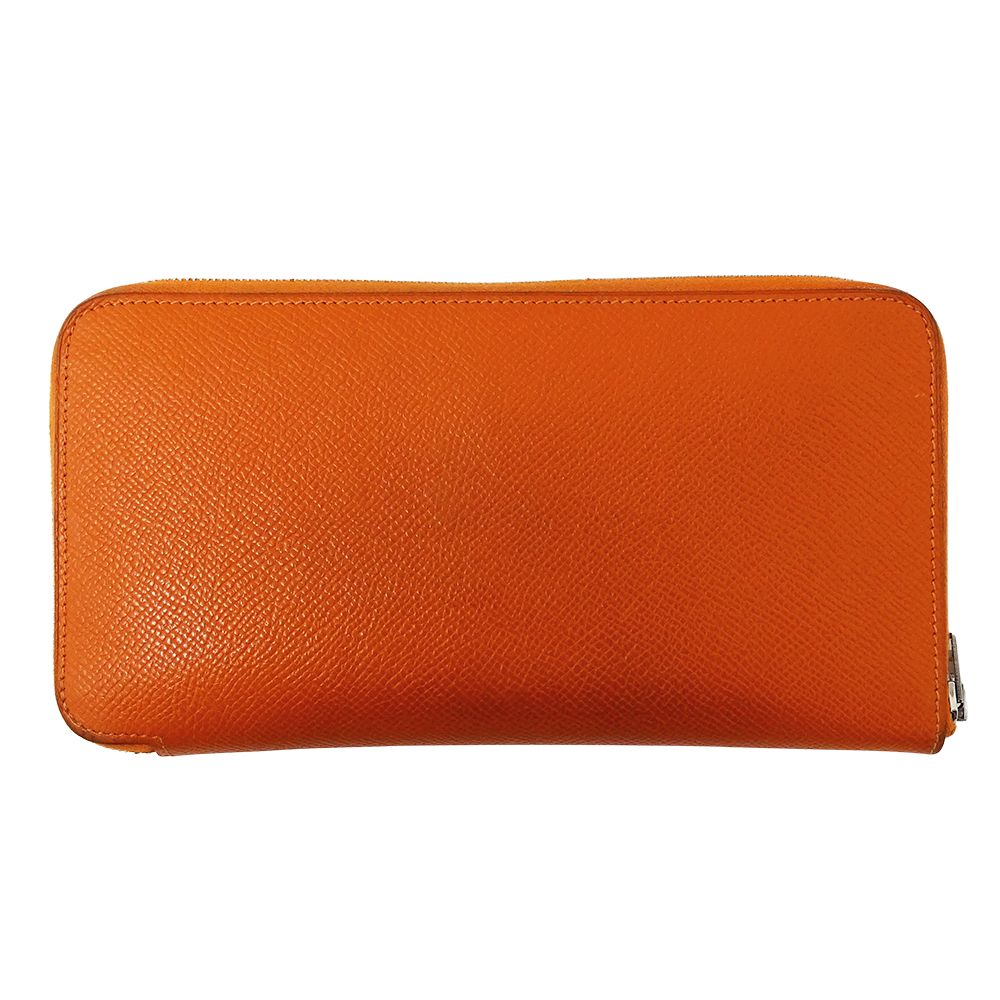 Hermes Wallet Long Azap Silk in Classic Veau Orange — view 2