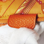 Hermes Wallet Long Azap Silk in Classic Veau Orange — view 6
