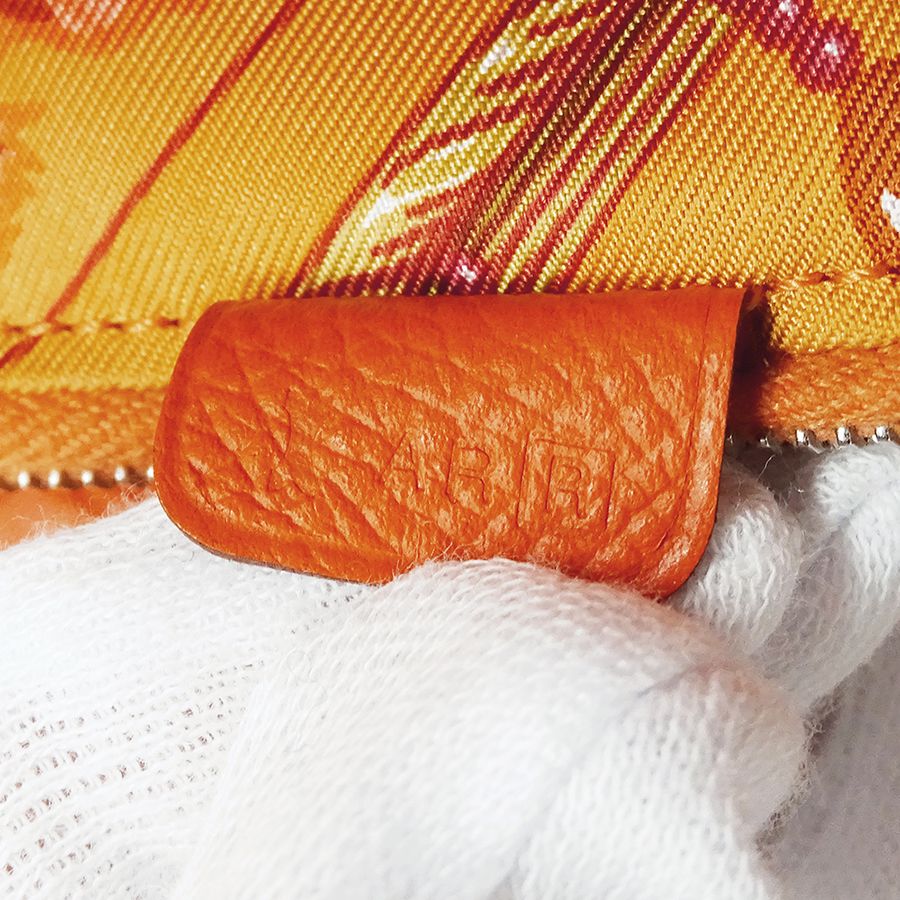 Hermes Wallet Long Azap Silk in Classic Veau Orange — view 6