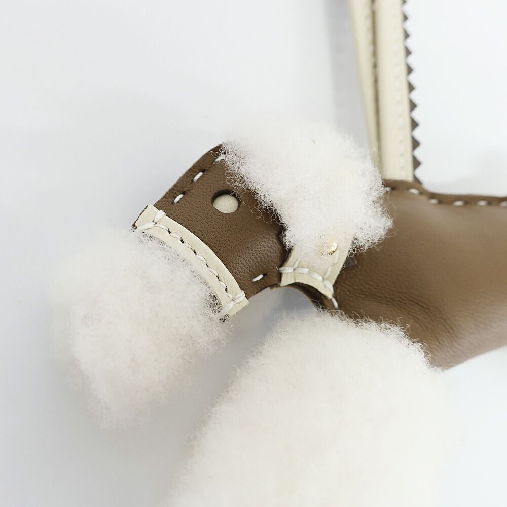 Hermes Buddy Charm with Collar Studs Etoupe Cles Anyo Miro — view 5