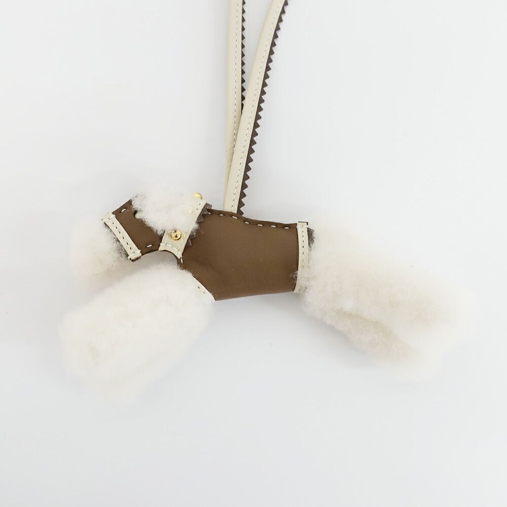 Hermes Buddy Charm with Collar Studs Etoupe Cles Anyo Miro — view 3