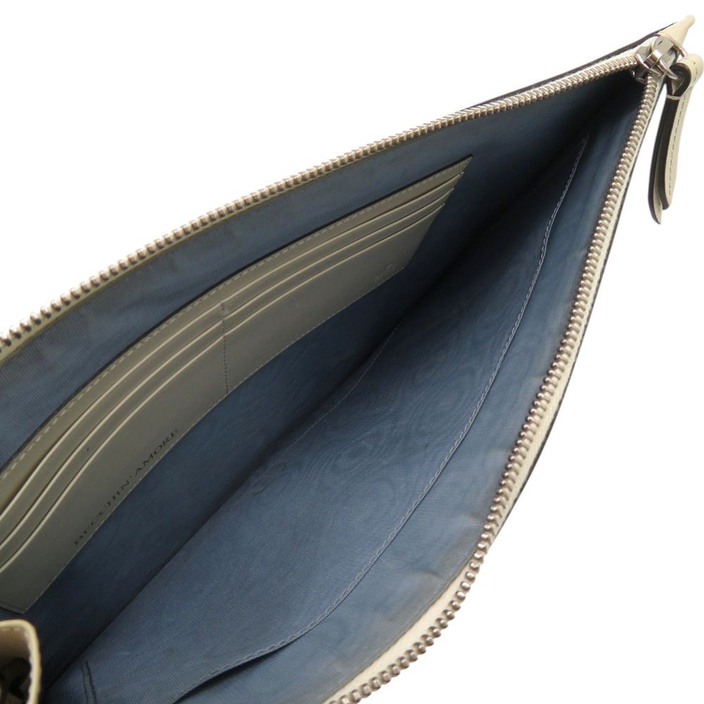 Gucci Sega Guccy Print Second Leather Ivory White Clutch — view 5