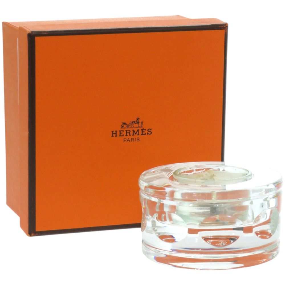 Hermes Candle Set Saint Louis Pour Glass Clear — view 2