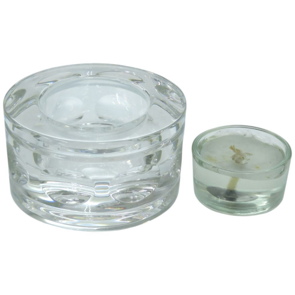 Hermes Candle Set Saint Louis Pour Glass Clear — view 4