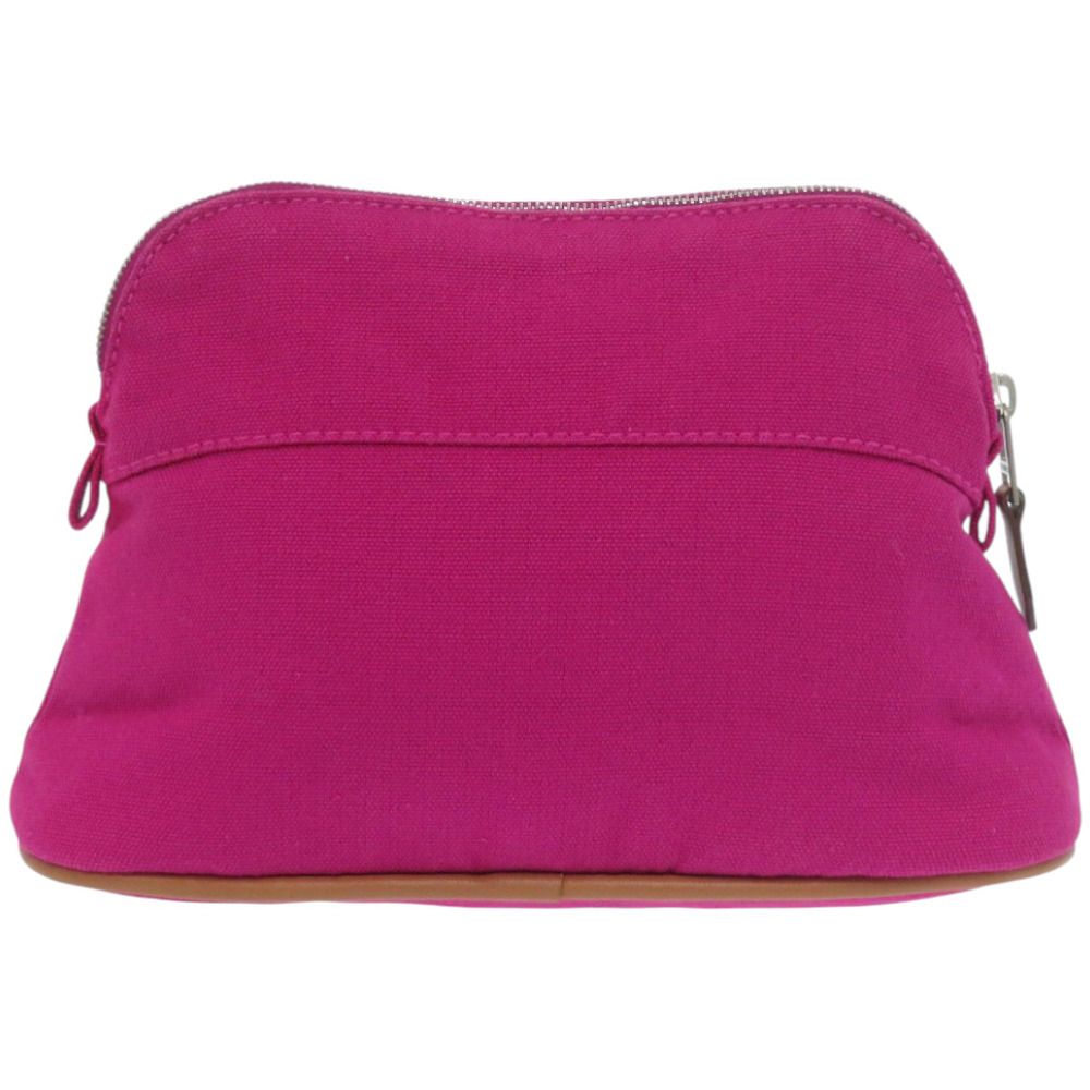 Hermes Bolide Pouch Mini Cotton Leather Pink Purple — view 2