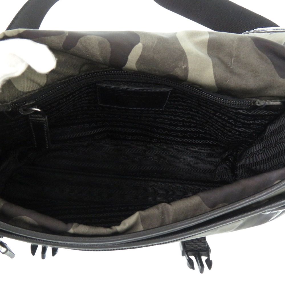 Prada Tessuto Camouflage Pattern Messenger — view 5