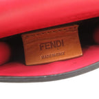 Fendi Pocket Charm Belt Bag Leather Black Red Key Holder — view 6