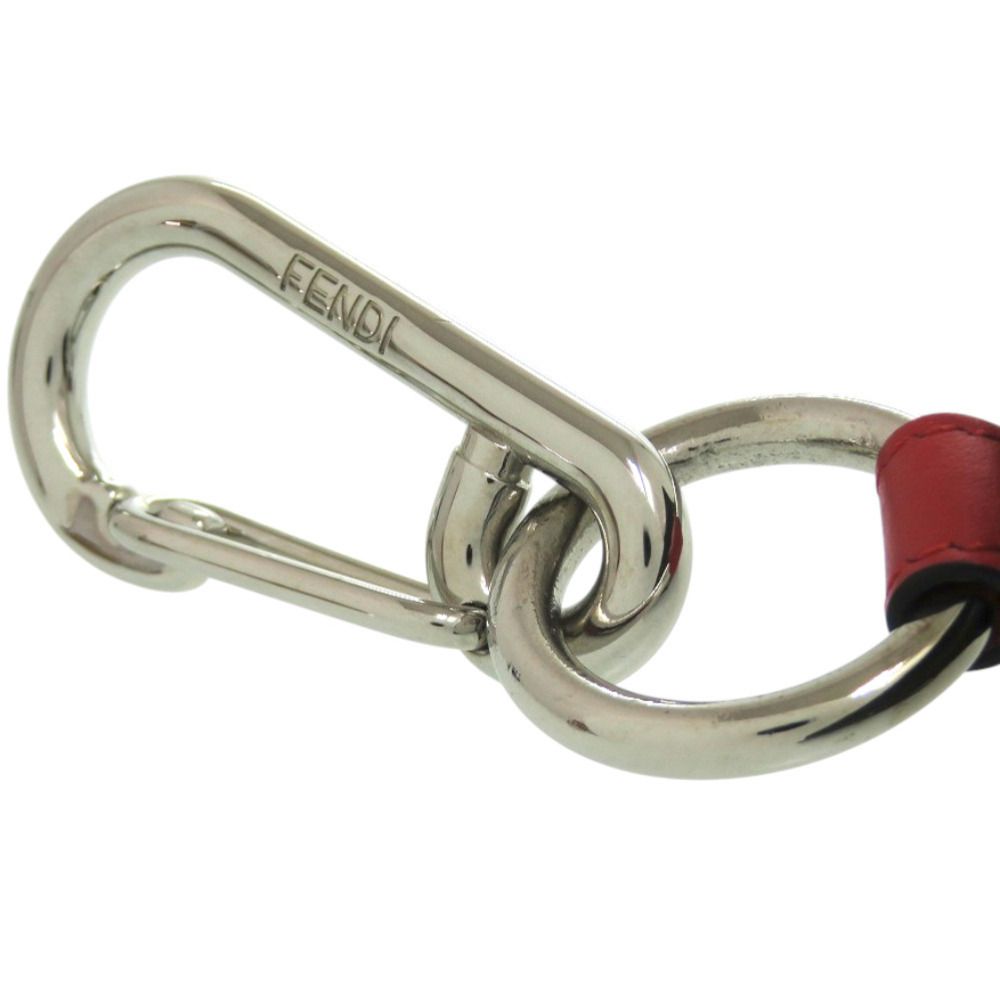 Fendi Pocket Charm Belt Bag Leather Black Red Key Holder — view 7