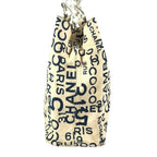 Chanel Shoulder Bag CC Logo Canvas White — view 3