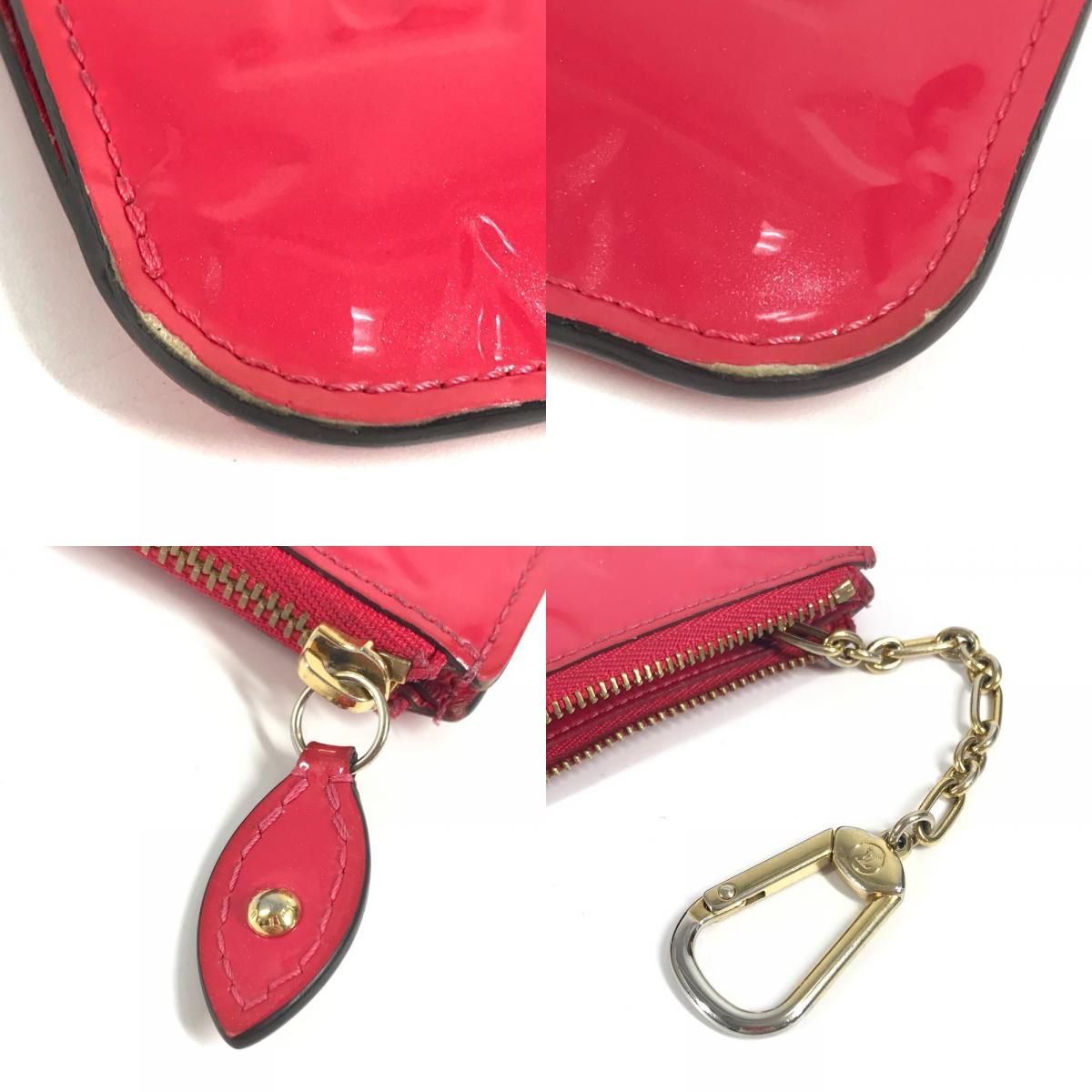 Louis Vuitton Coin Case Pochette Cles NM Monogram Vernis Canvas Pink — view 7