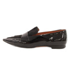 Celine Loafers Slip on Pointed Toe Patent Suede 38 Black — view 3