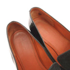 Celine Loafers Slip on Pointed Toe Patent Suede 38 Black — view 6