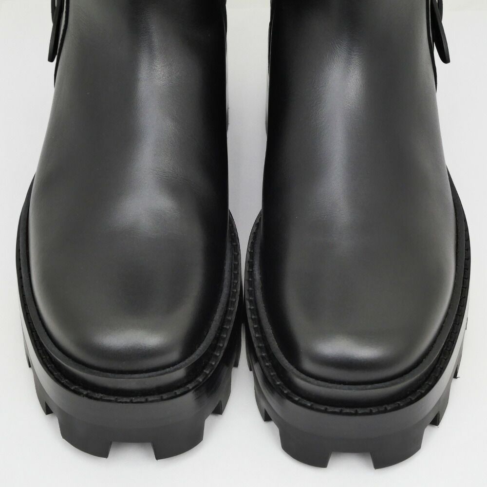 Hermes Short Boots Jamie 38.5 Black Noir Leather — view 6