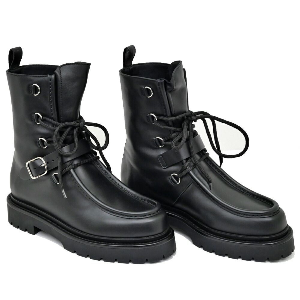 Hermes Short Boots Land 38 Black Noir Leather — view 5