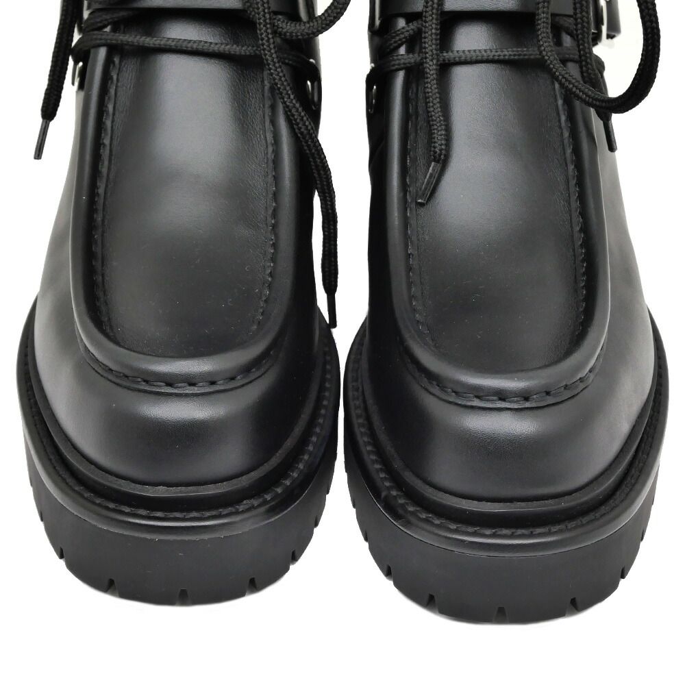 Hermes Short Boots Land 38 Black Noir Leather — view 6