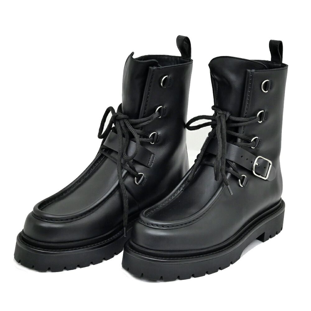Hermes Short Boots Land 38 Black Noir Leather — view 4