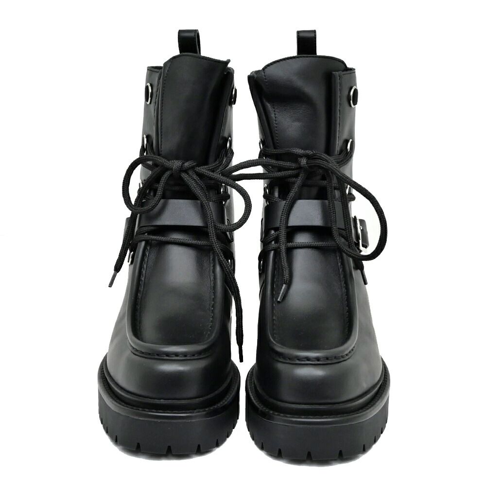 Hermes Short Boots Land 38 Black Noir Leather — view 3