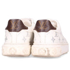 Louis Vuitton Time Outline Monogram Leather Sneakers with Logo Patch — view 2