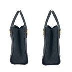 Gucci Black GG Canvas Leather Tote Handbag — view 7
