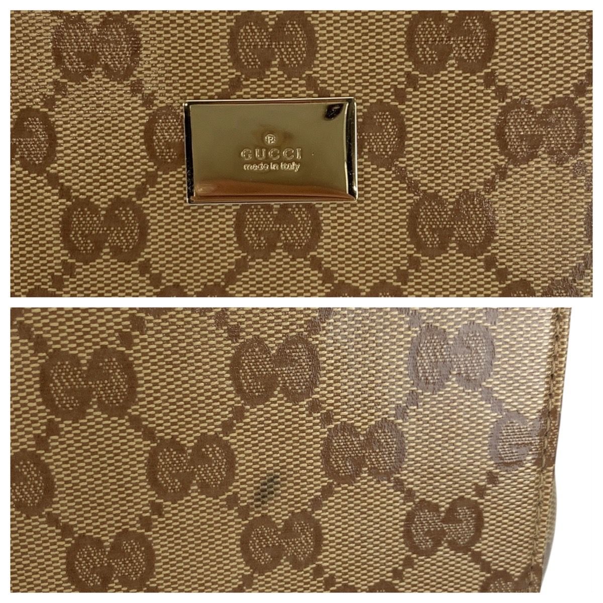 Gucci GG Crystal Beige Dark Brown Business Bag — view 5