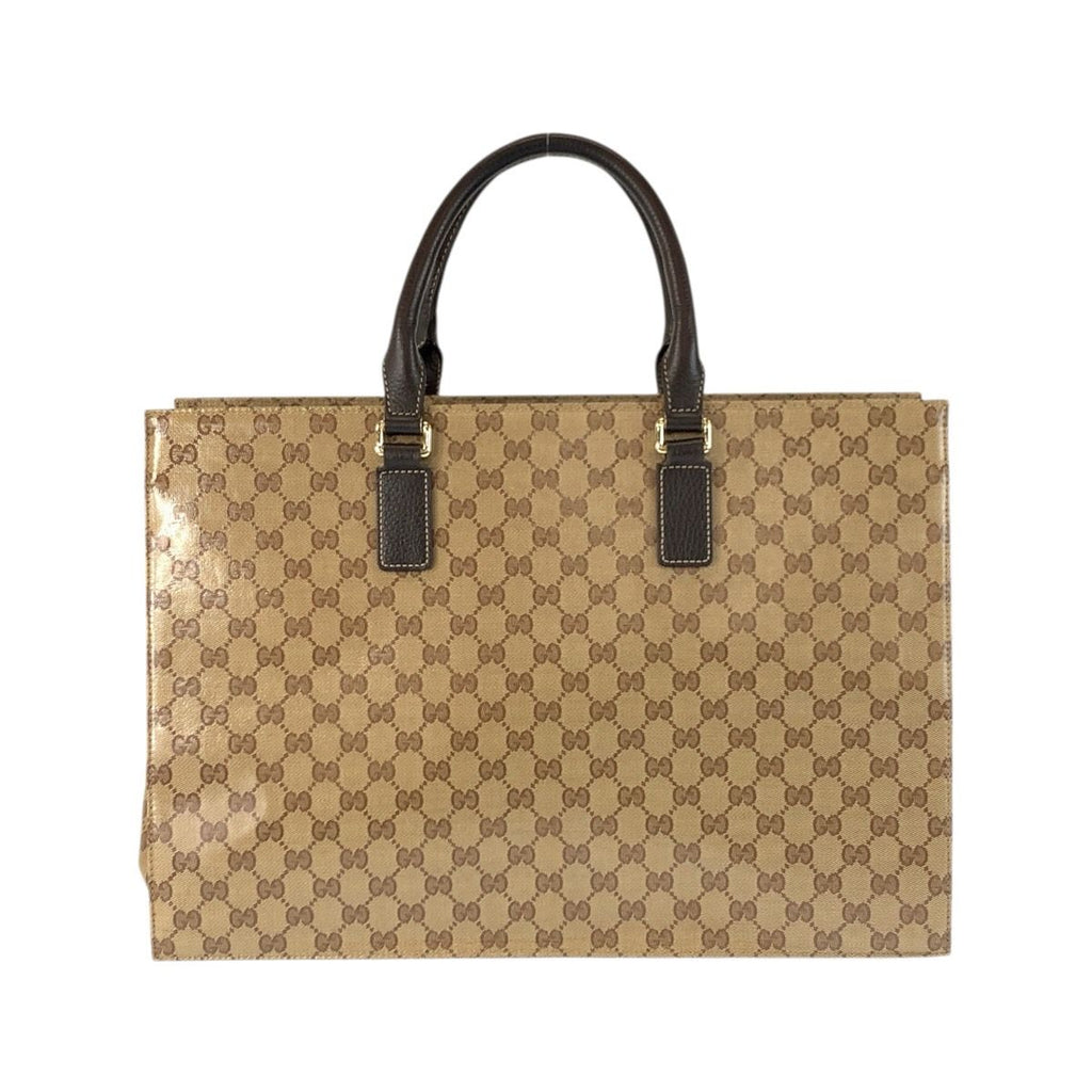 Gucci GG Crystal Beige Dark Brown Business Bag — view 2