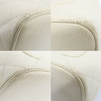 Chanel Medallion Tote Ivory Caviar Leather Handbag — view 5